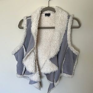 Wet Seal fur faux shade vest